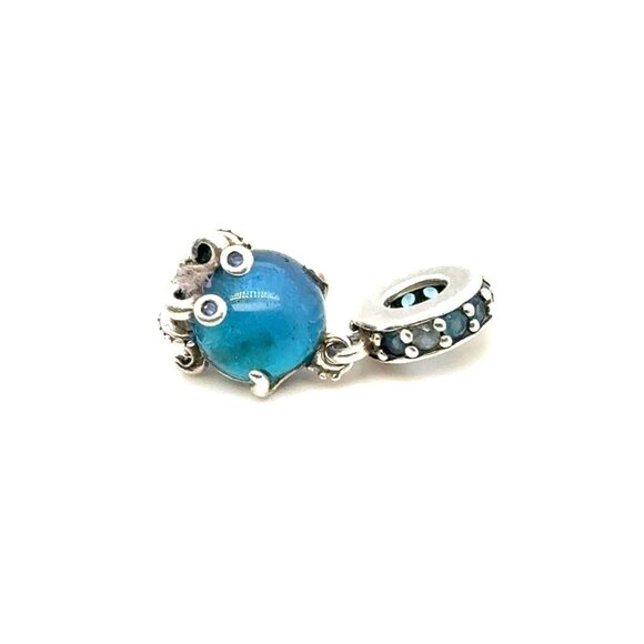Pandora Blue Octopus Dangle Charm - Picture 1 of 6